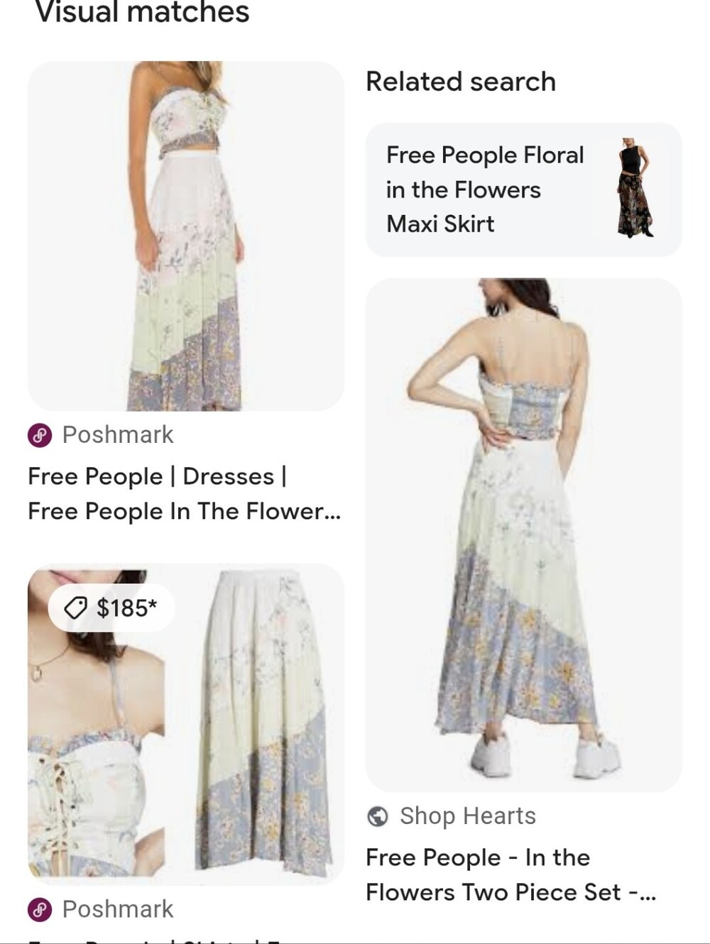 Free People Boho Floral Patchwork Maxi Skirt in Pastel Floral - Picture 2 of 3